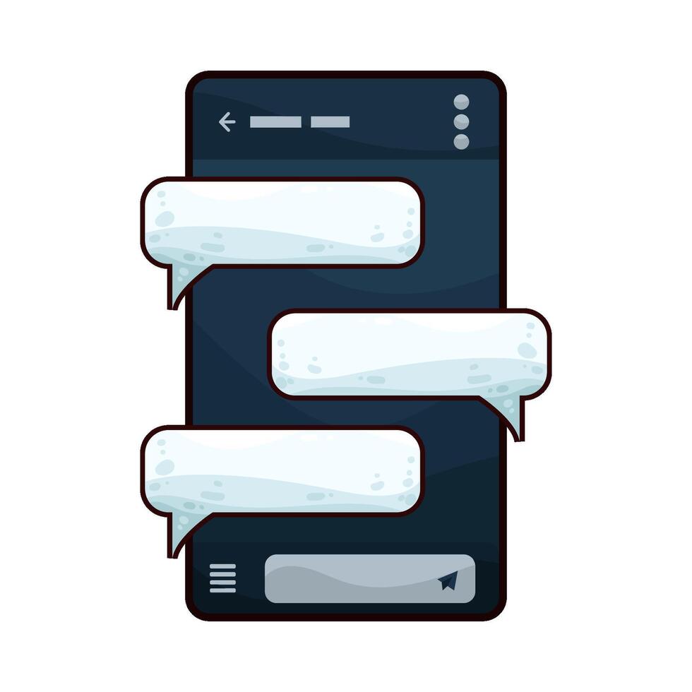 online message illustration vector