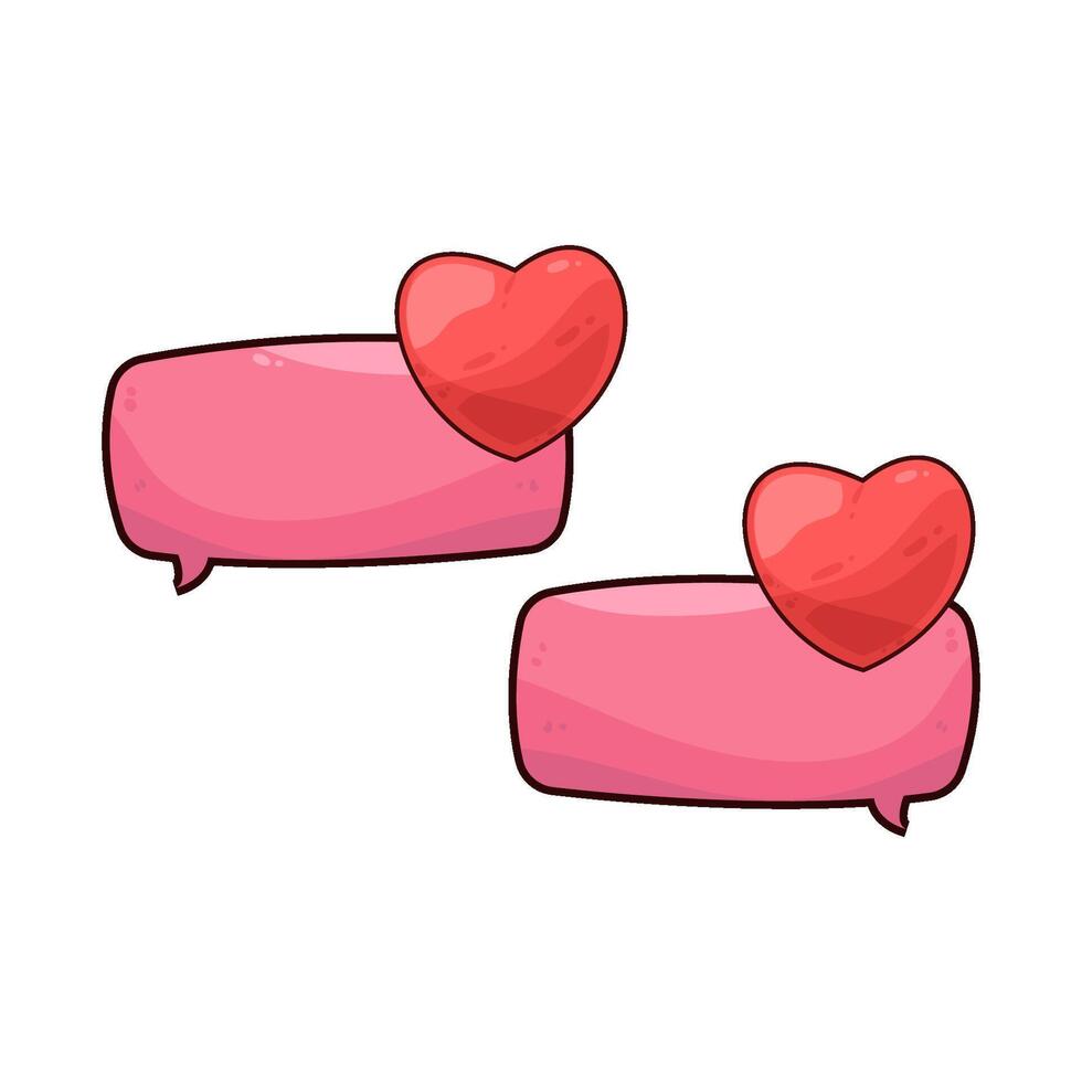 love chatting illustration vector