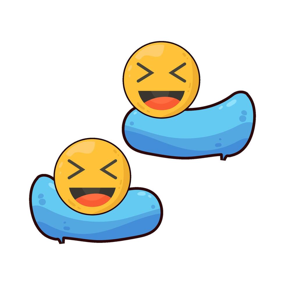 happy chat box illustration vector