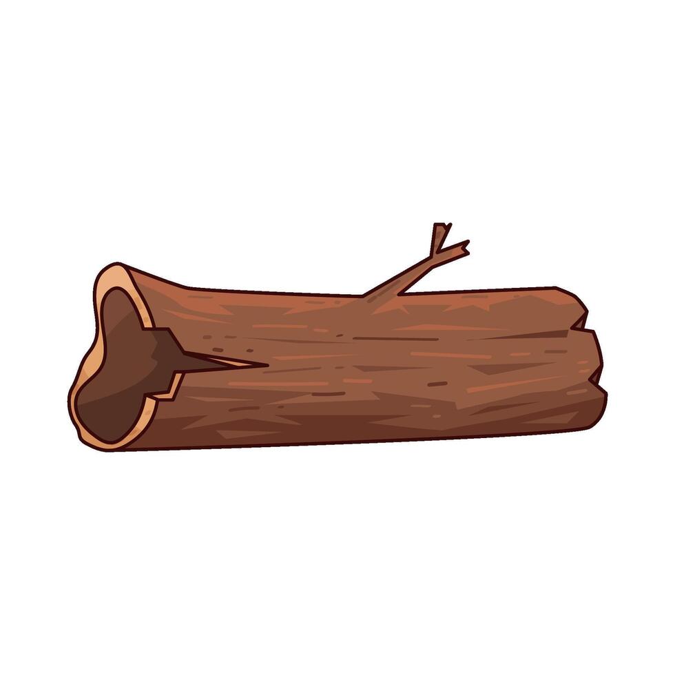 Illustration of wood log vector