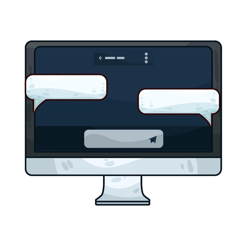 illustration of online chat exchange vector