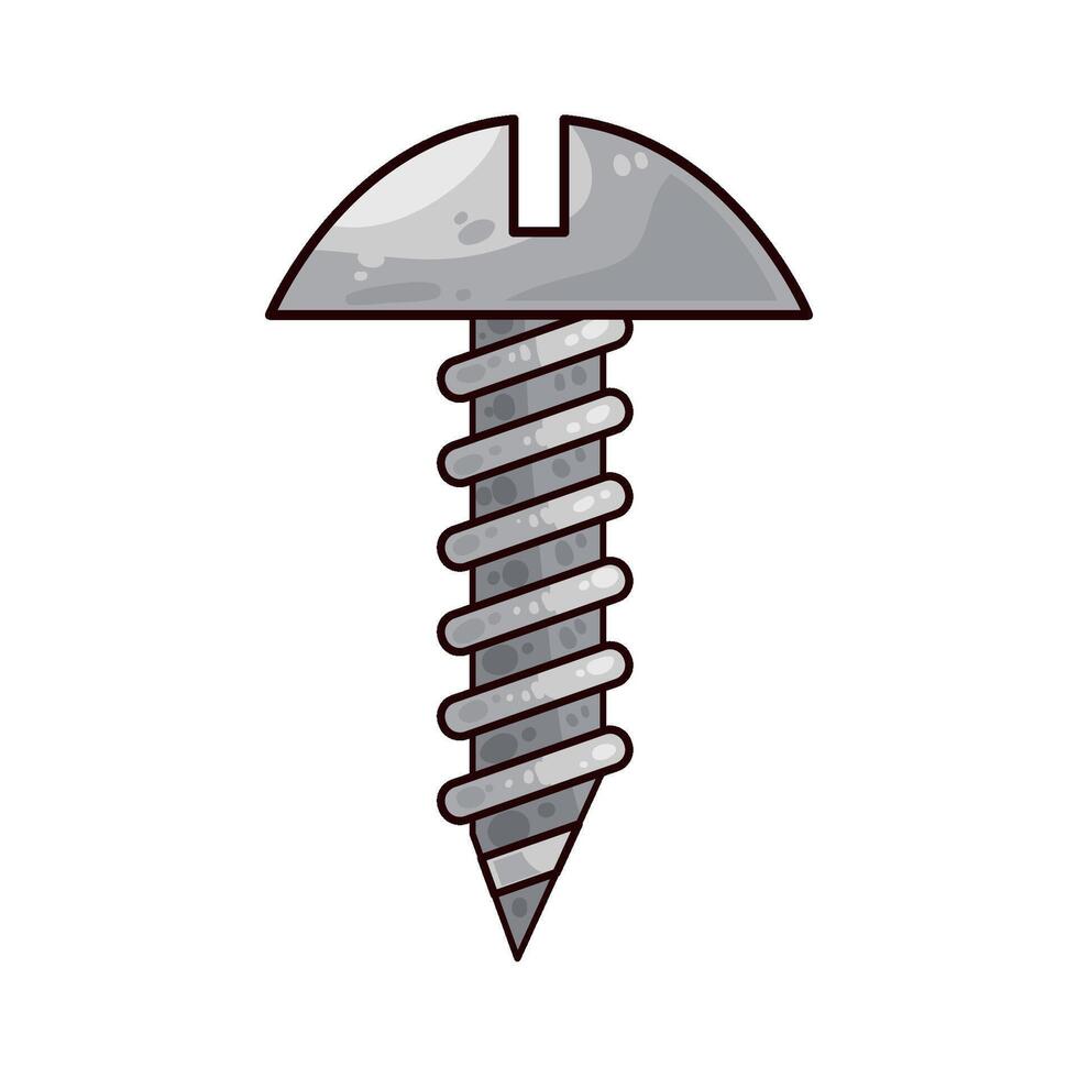 illustration of a self tapping screw vector