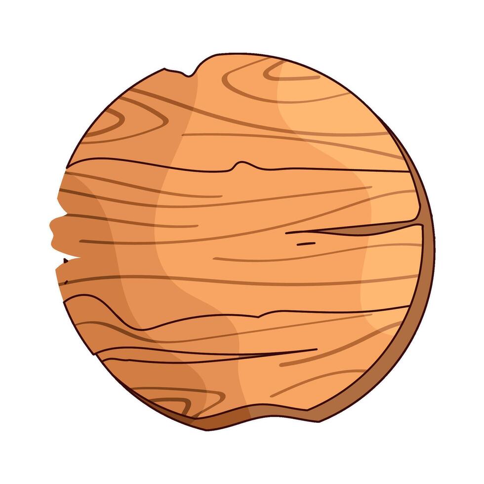 circular wood plank vector