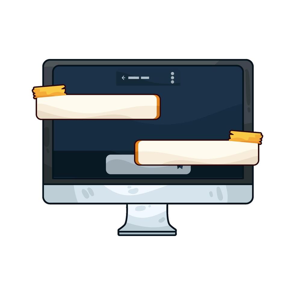 chatting on computer vector