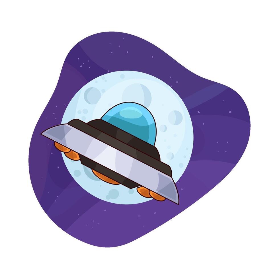 Illustration of a sophisticated UFO vector