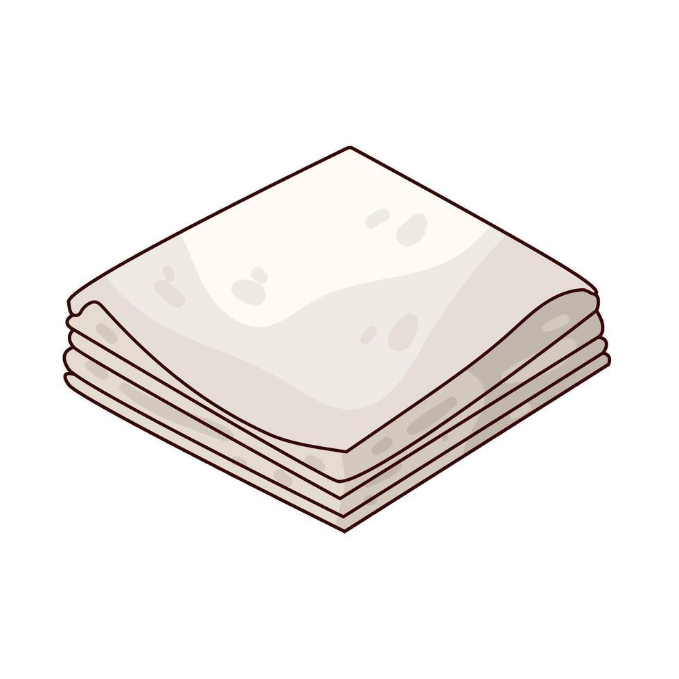 folded napkin illustration vector
