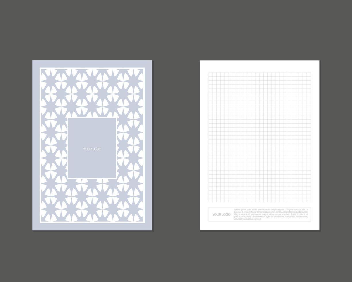 A notebook in a cage for branding. vector