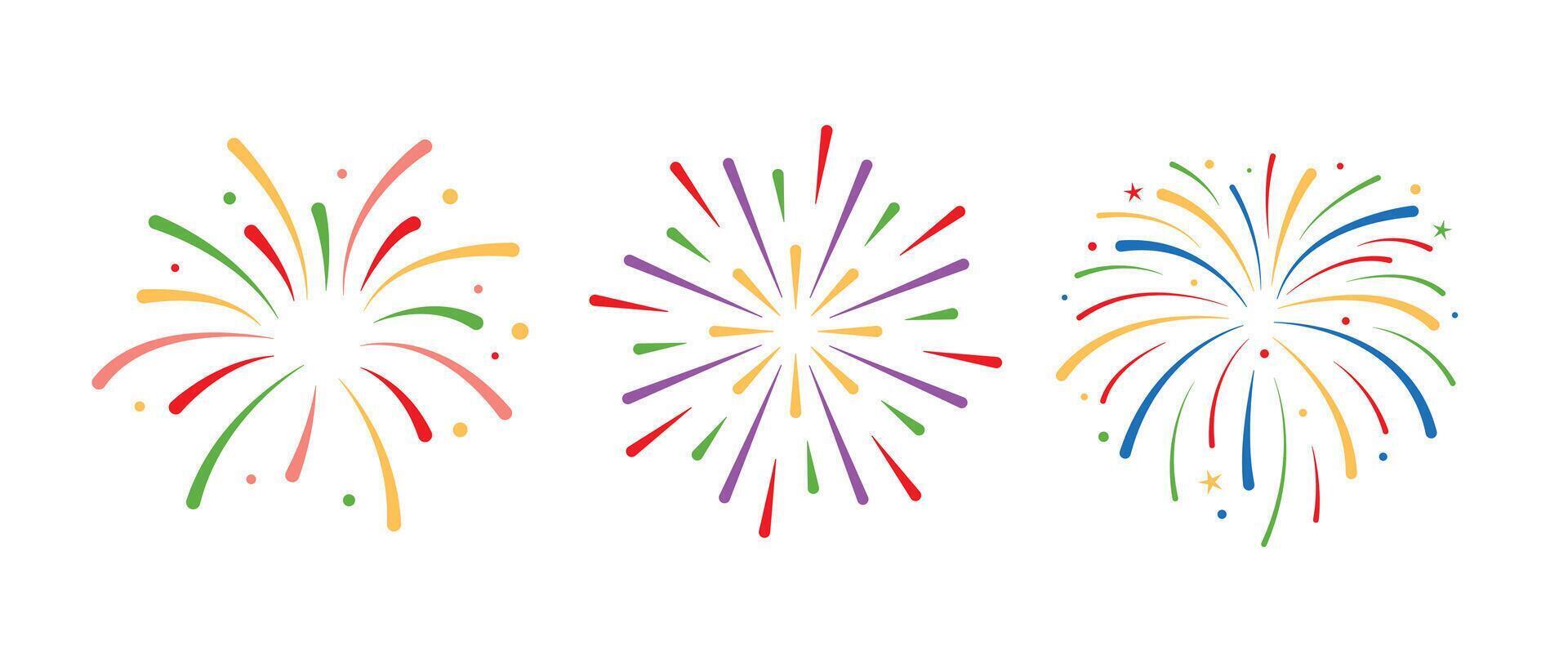 Colorful new year fireworks, Fireworks Celebration vector