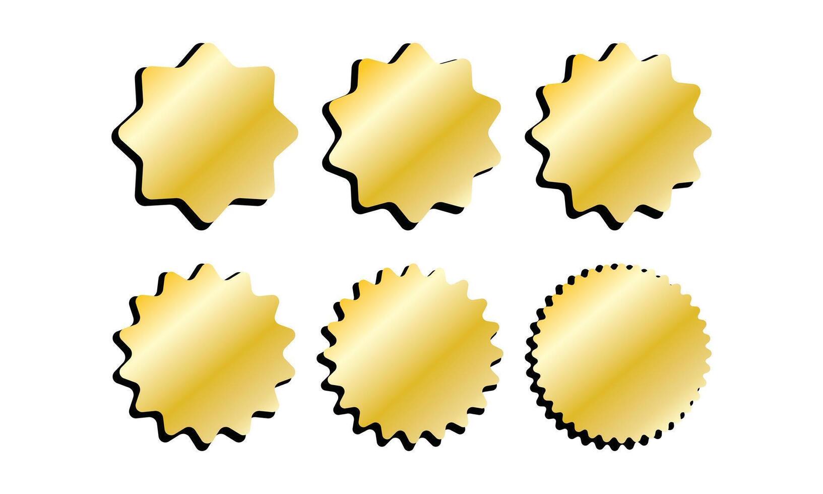 Gold badge set, golden labels, luxury gold banner, luxury shape, design elements on a white background vector