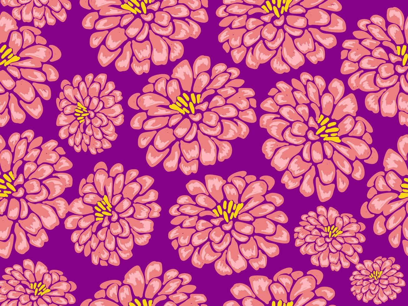Pink Chrysanthemum Flowers on a Purple Background vector