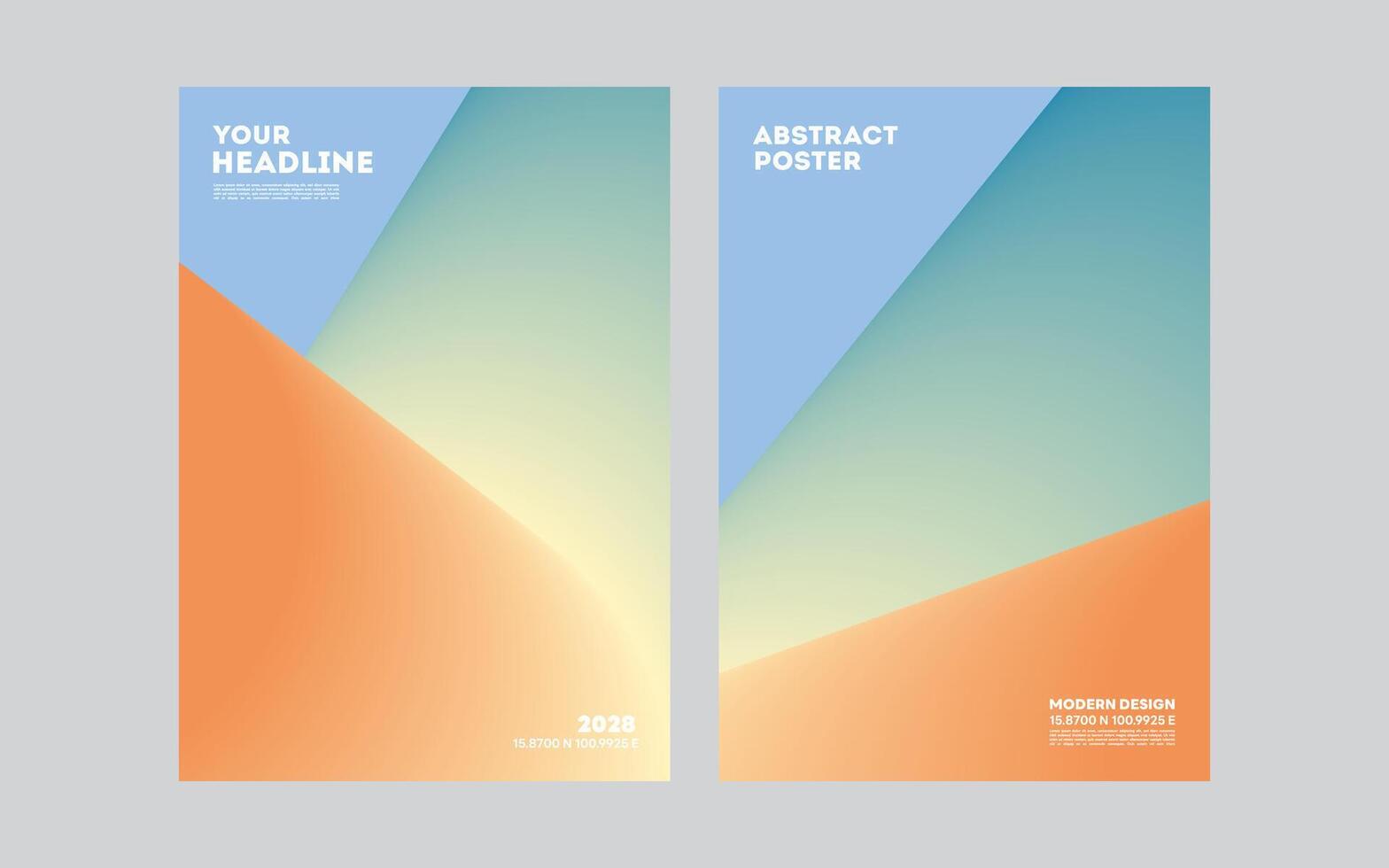 Abstract poster with geometric color gradient and modern design vector