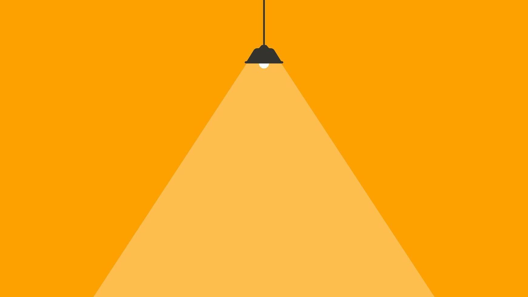 Illustration of a hanging ceiling lamp with a trailing light effect. vector