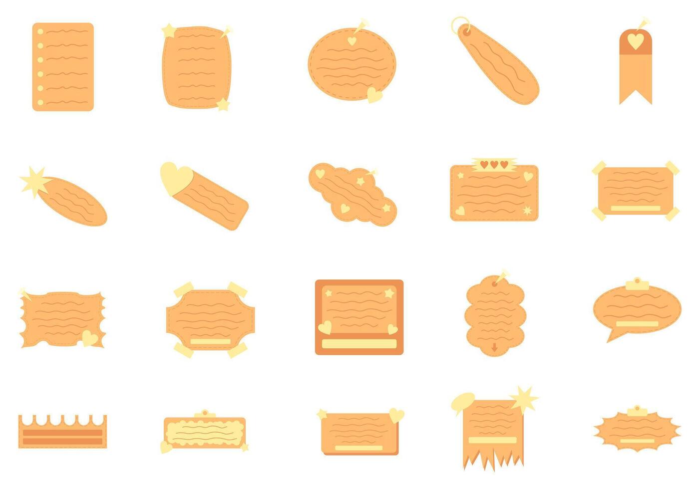 Hand Drawn Note Papper Icon Element vector