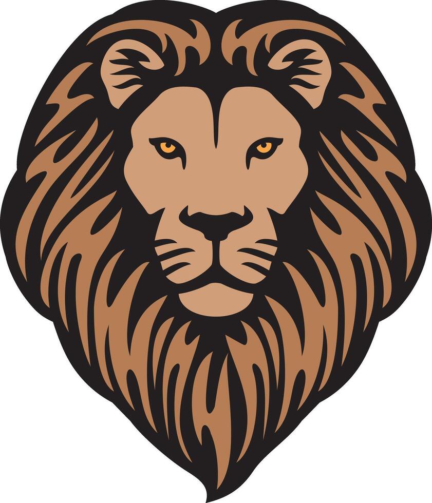 Lion Head in Color vector
