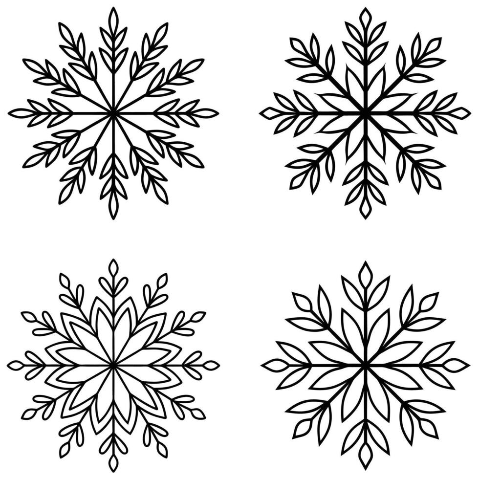 Snowflake Icon Clean and Modern Design vector