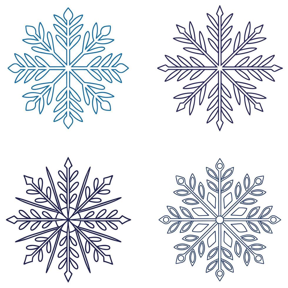 Intricate Snowflake Symbol Frosty Winter Illustration vector