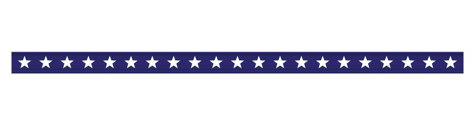 Patriotic 4th of July American Flag Pennant Banner Illustration, Transparent with Red, White, and Blue Design Featuring Stars for Independence Day vector