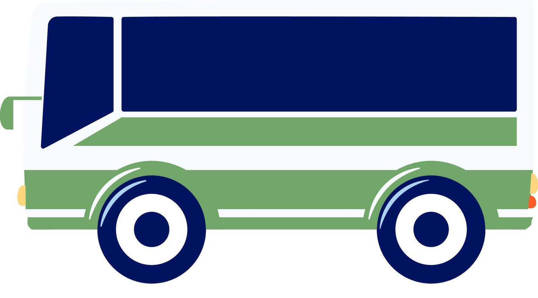 Illustration of Kopaja Bus, Old Public Transportation in Jakarta Indonesia vector
