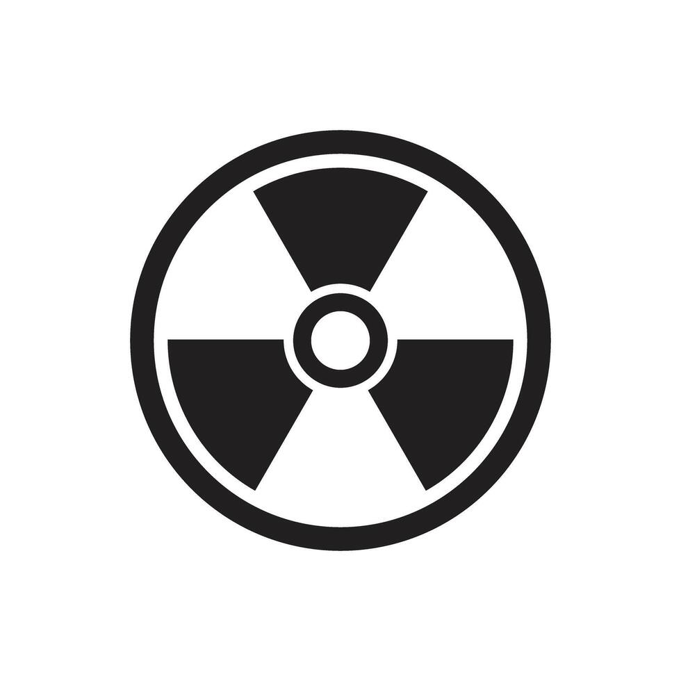 Radiation symbol icon isolated on white background vector
