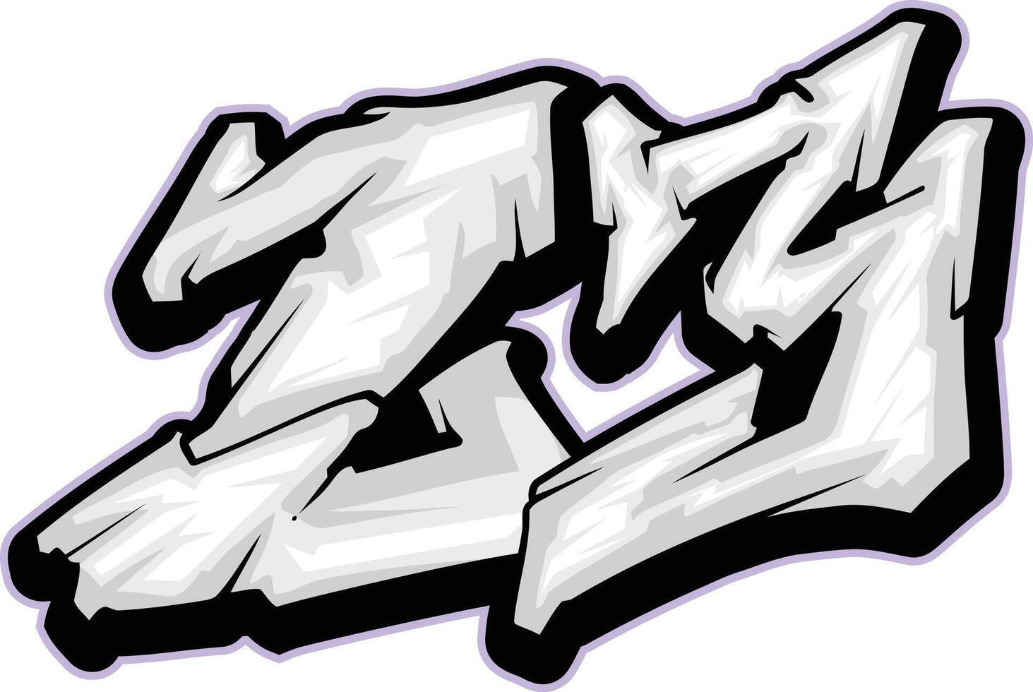 Graffiti Number 23 Racing Sport vector