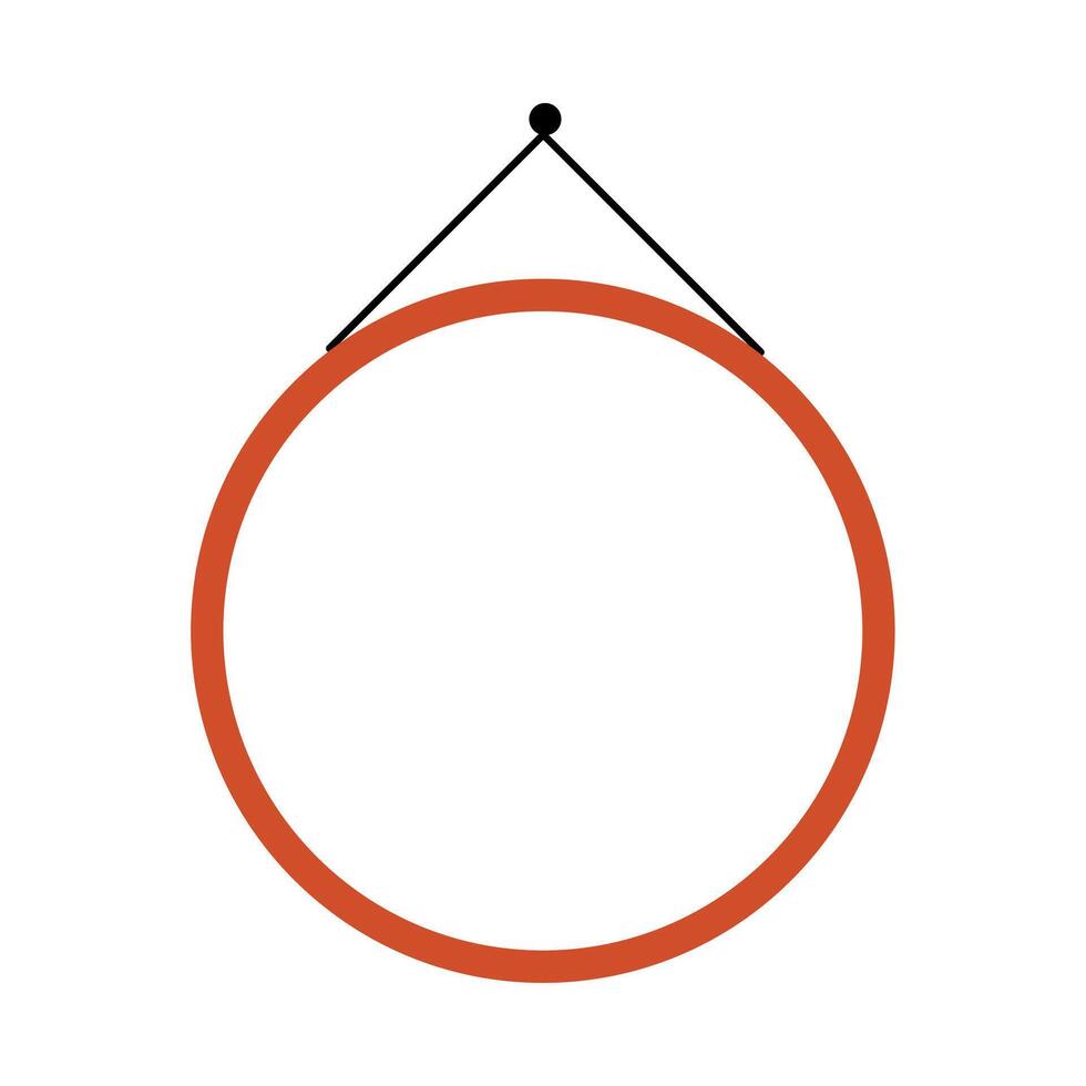 Minimalist wall decoration frame with a circle shape vector