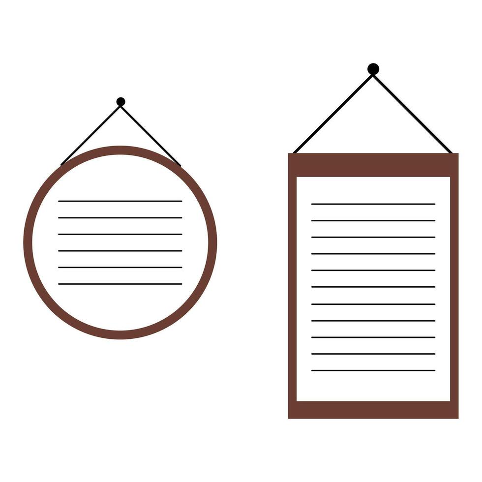 Set minimalist wall decoration frame with square and circle shapes vector