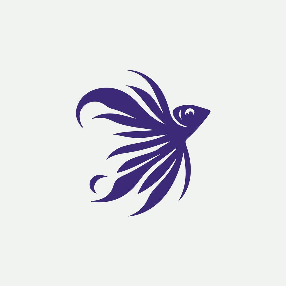 Aquatic Delight Tropical Fish Logo vector
