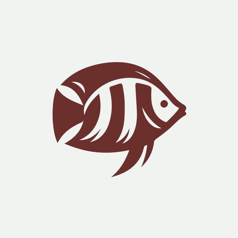 The Reef Spot Tropical Fish Hair Logo vector