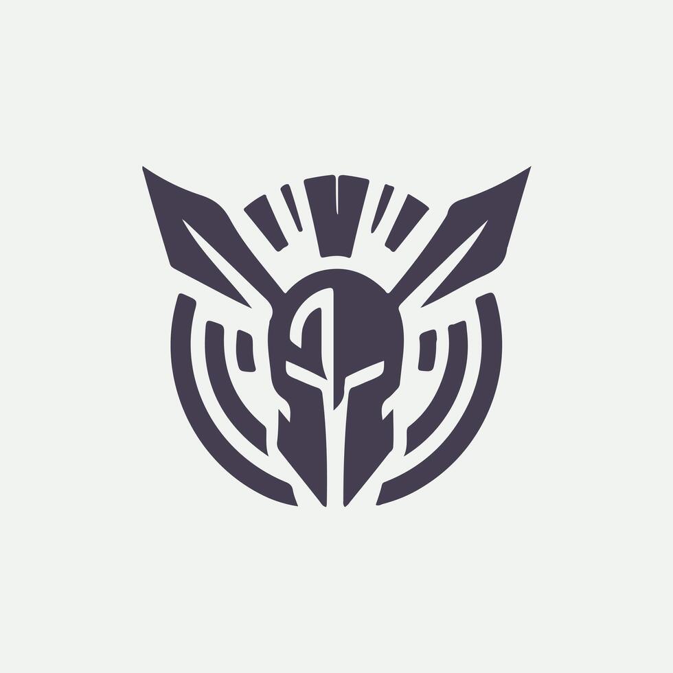 Iron Legacy Linear Spartan Collection Logo Design vector