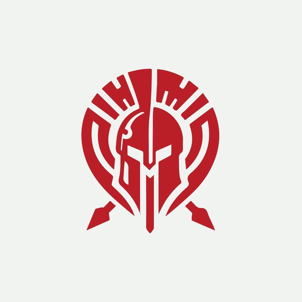 Blade of Linear Spartan Collection Logo Design vector