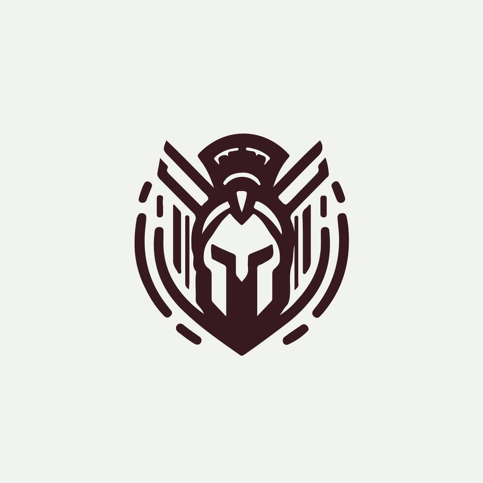 Shield Linear Spartan Collection Design vector
