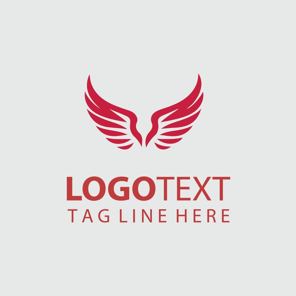 Flight of Legends Wings Collection Logo Design vector