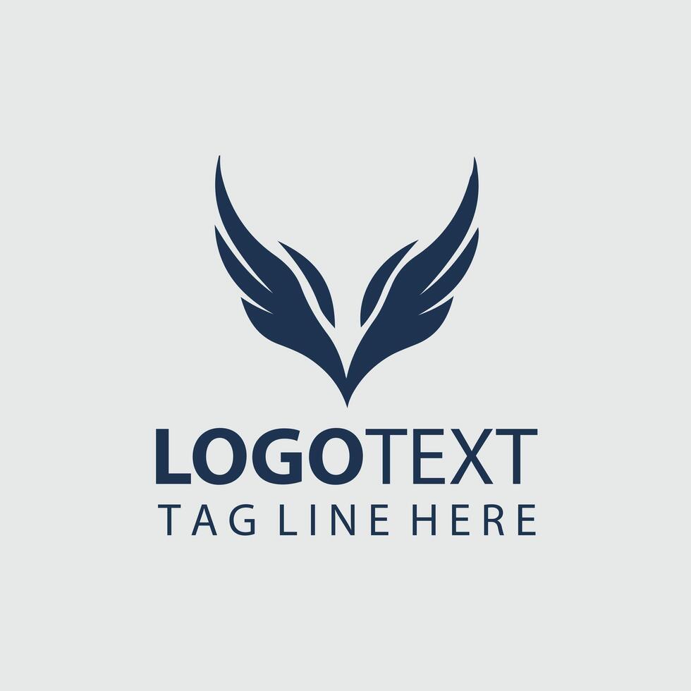 Aerial Ascend Wings Collection Logo Design vector