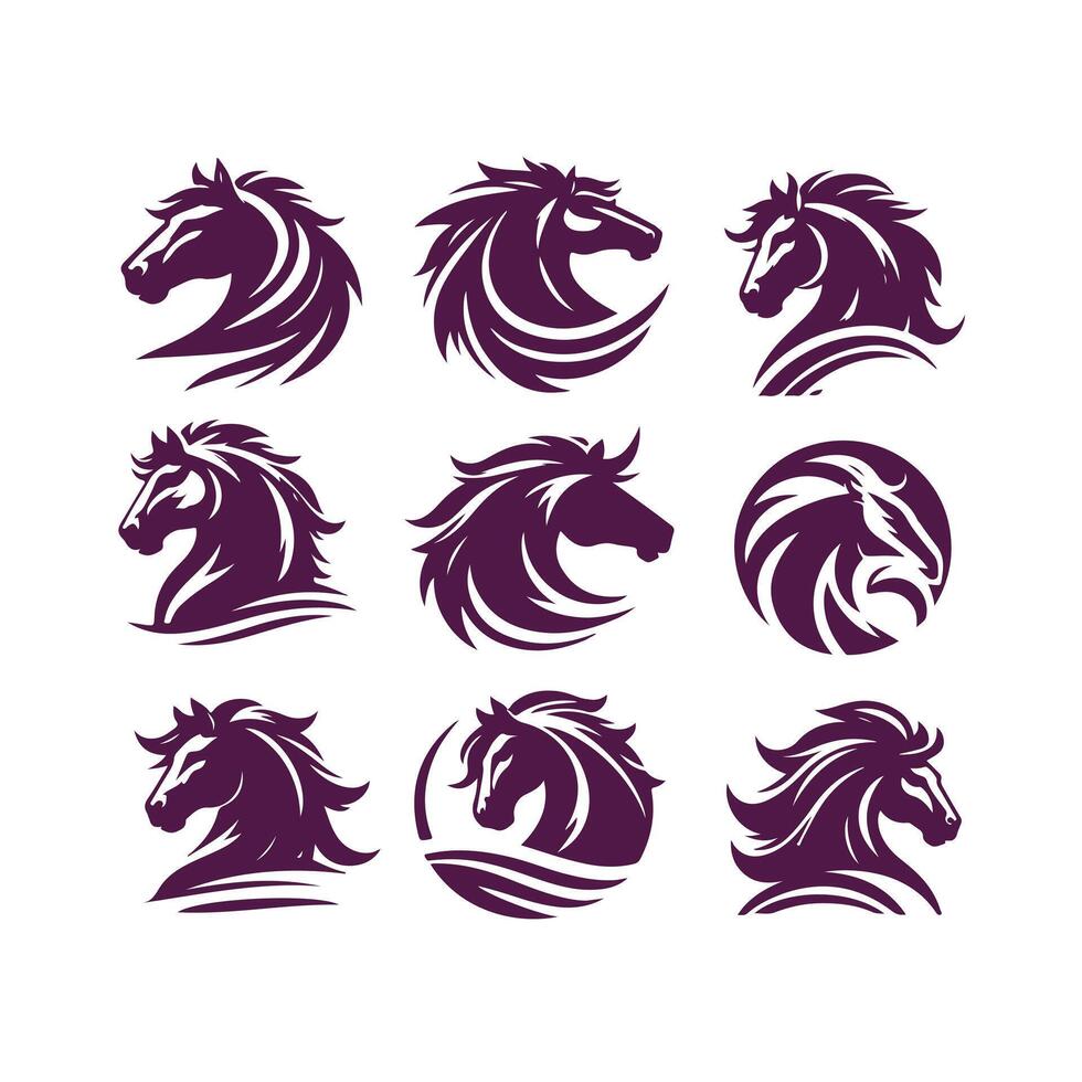 Stallion Rider Collection Logo Design vector