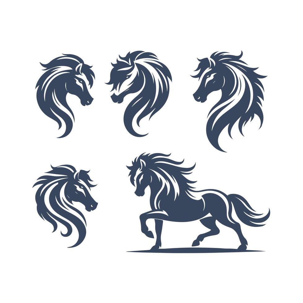 Midnight Stallion Collection Logo Design vector