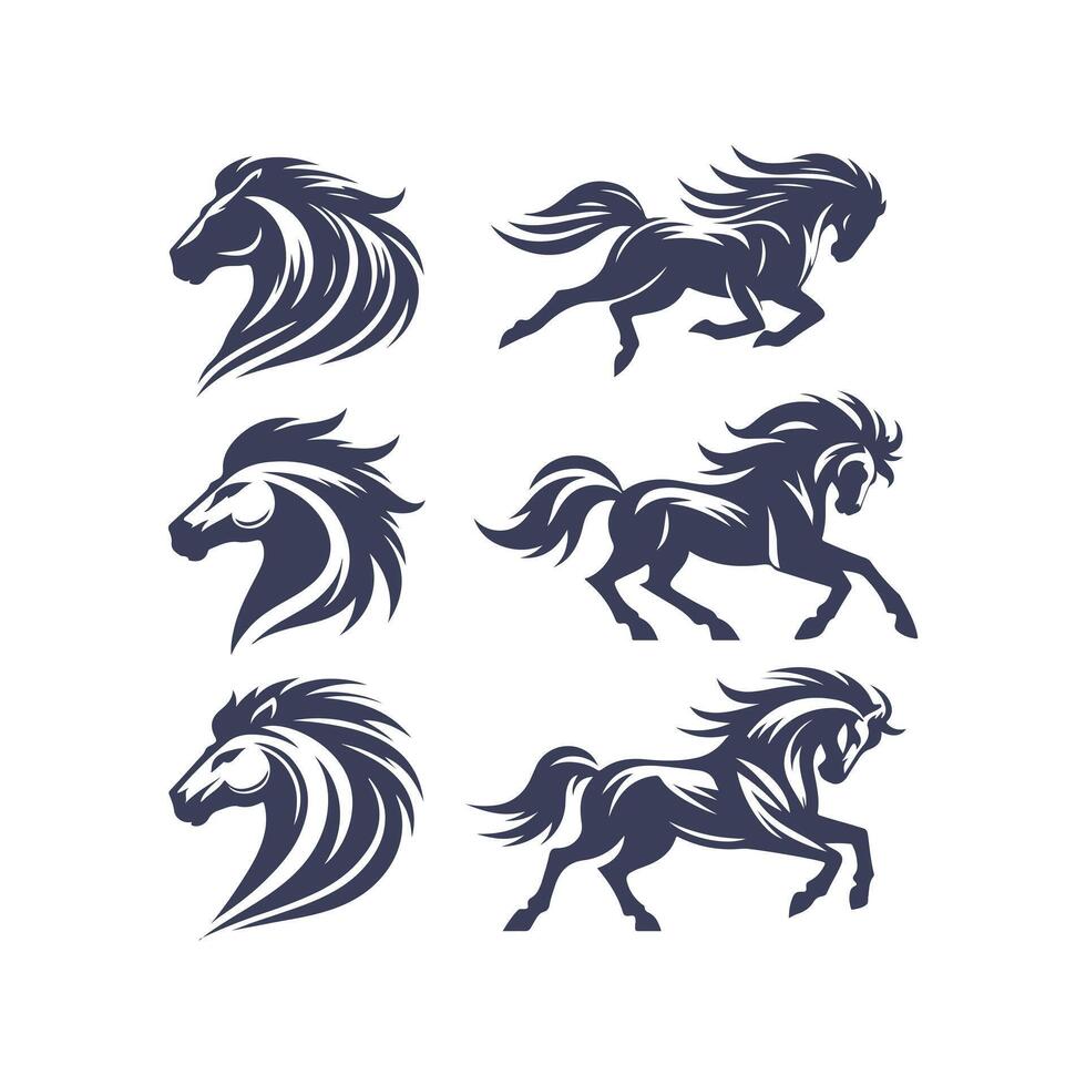 Wild Stallion Collection Logo Design vector