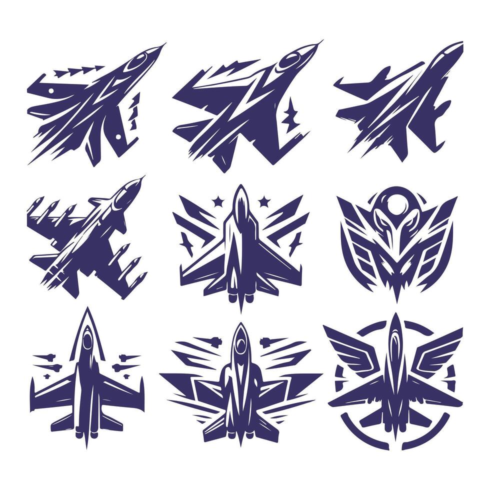 Iron Talon Jet Fighter Plane Collection Logo vector