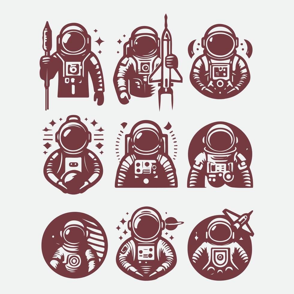 Nebula Pioneer Astronaut Collection Logo vector