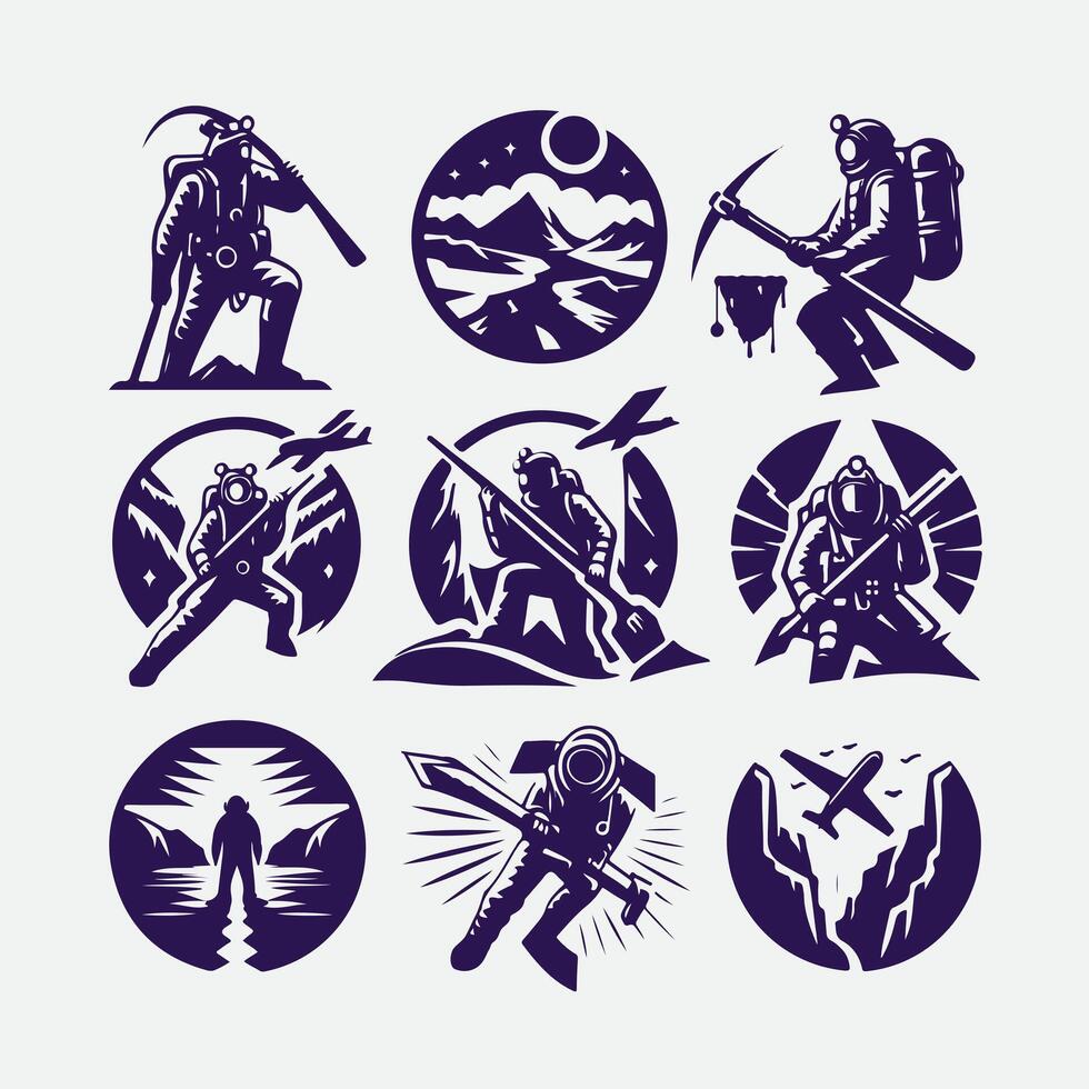 Granite Grip Rock Climbong Collection Logo vector