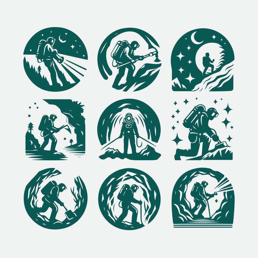 The Vertigo Wall Rock Climbong Collection Logo vector