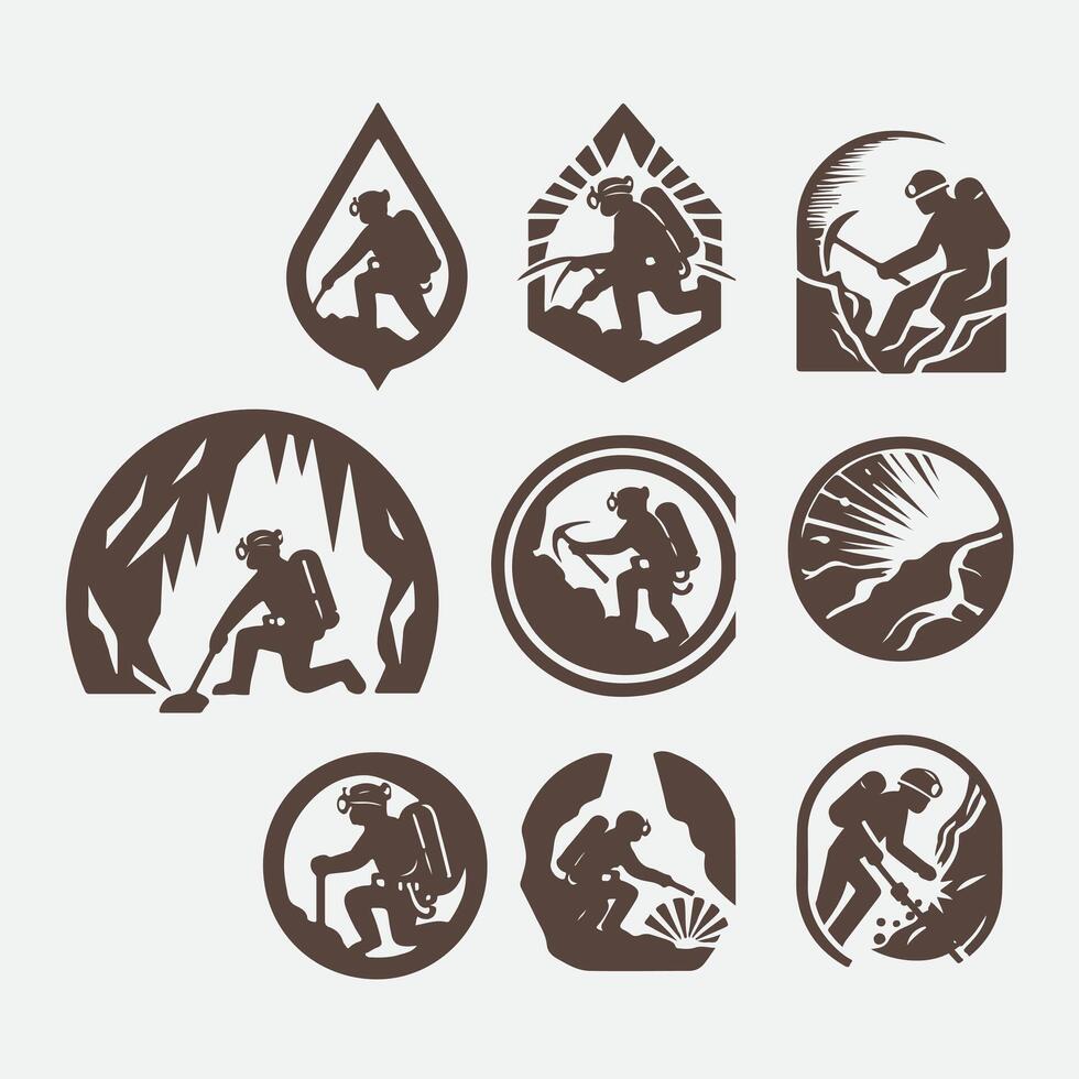 Skyward Ascent Rock Climbing Collection Logo vector