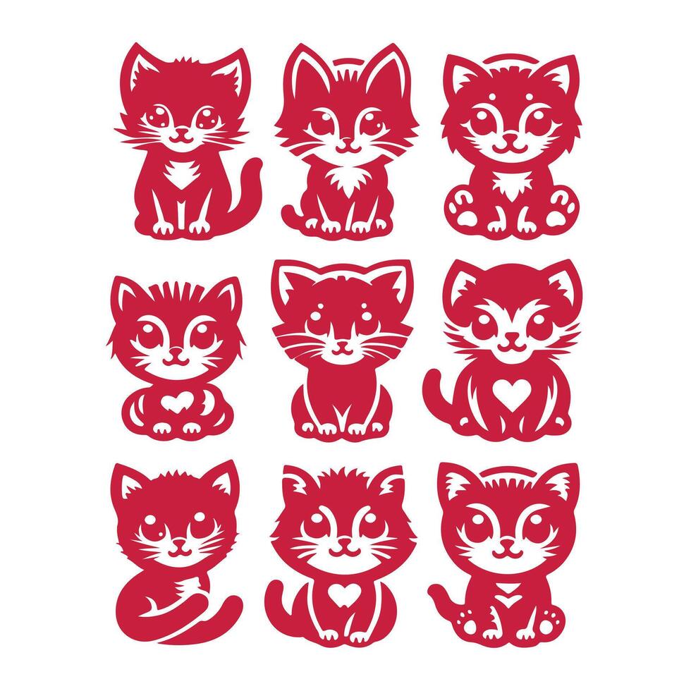 kitten collection logo vector