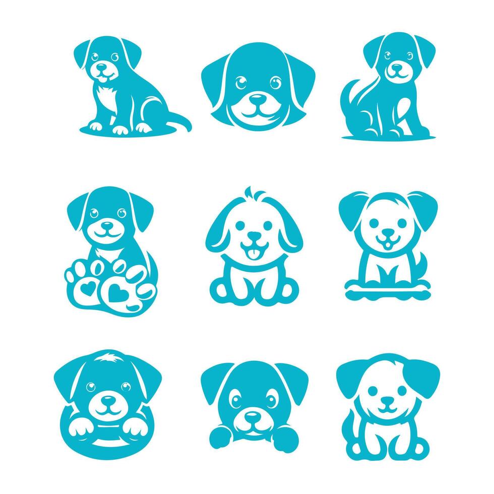 Teddy Puppy Collection Logo Design vector