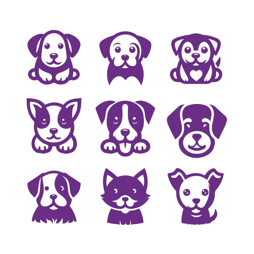 Luna Puppy Collection Logo Design vector