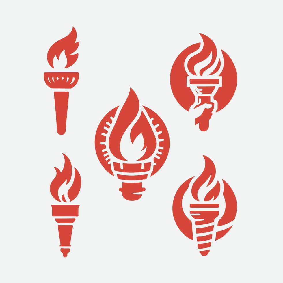 Torch Collection flare Logo vector