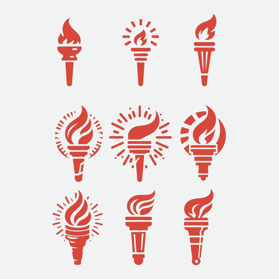 Inferno Glow Torch Collection Logo vector
