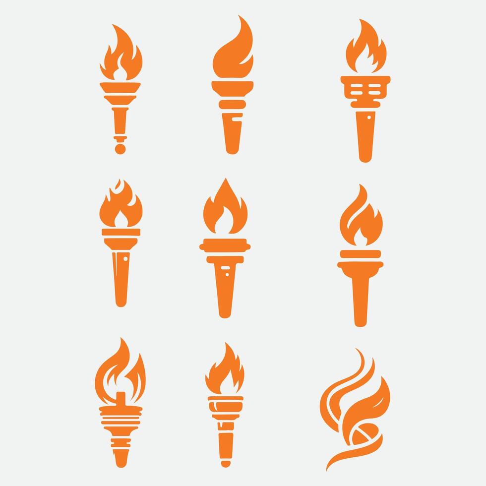 Ember light Torch Collection Logo vector