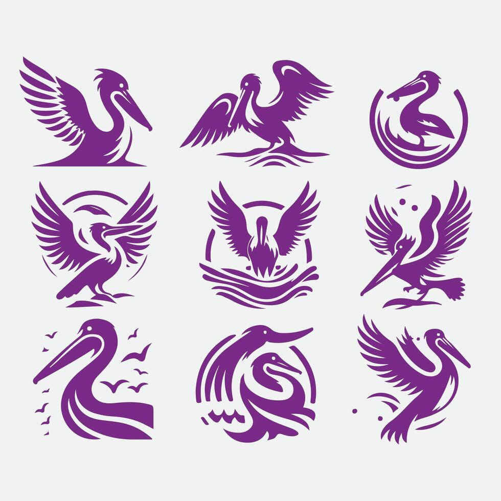 Skyward Vintage Pelican collection logo vector