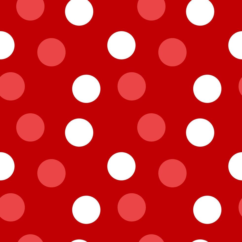 A red and white polka dot pattern vector