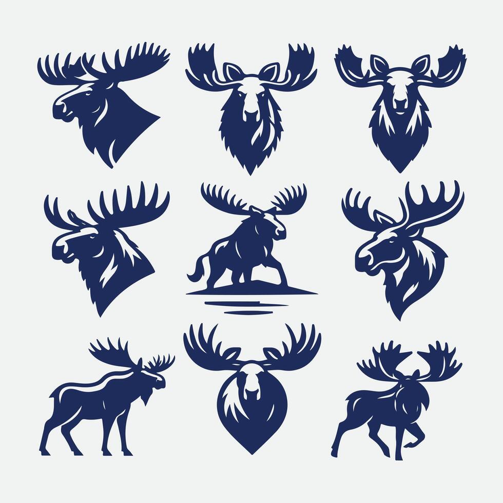 Moose Haven Moose collection logo vector